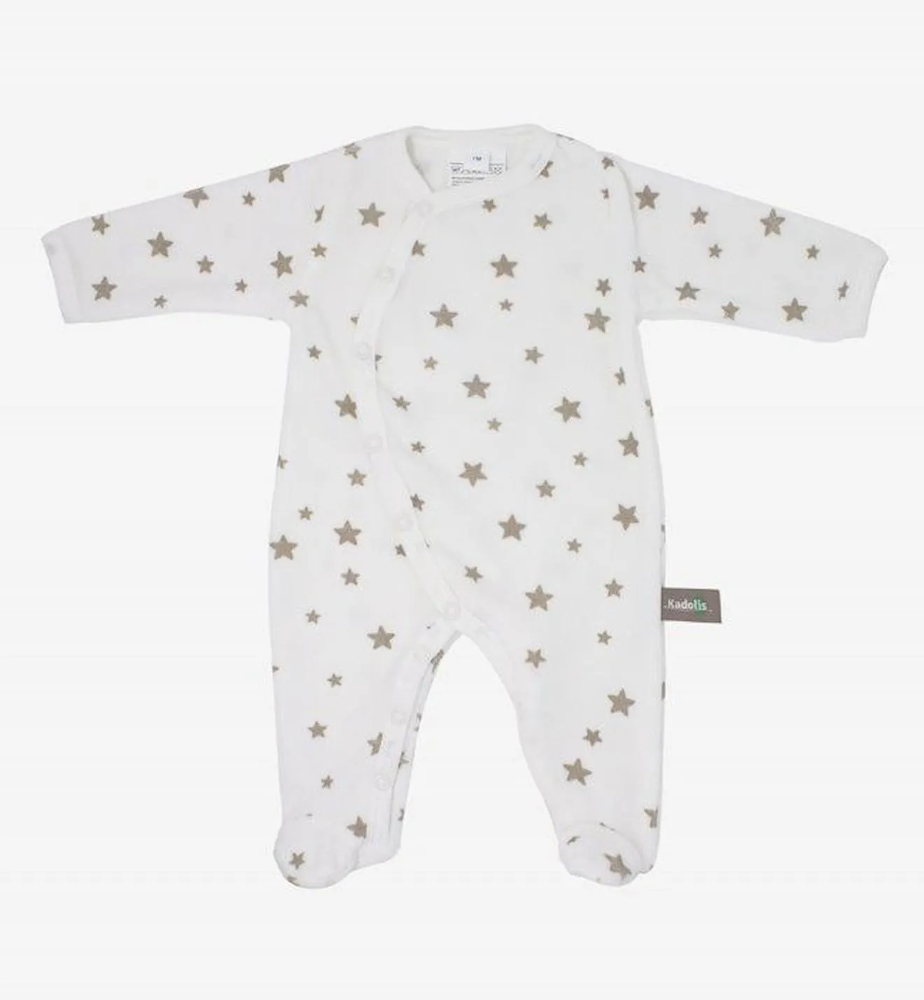 Pyjama bébé en Coton Bio imprimé étoiles rose - Kadolis