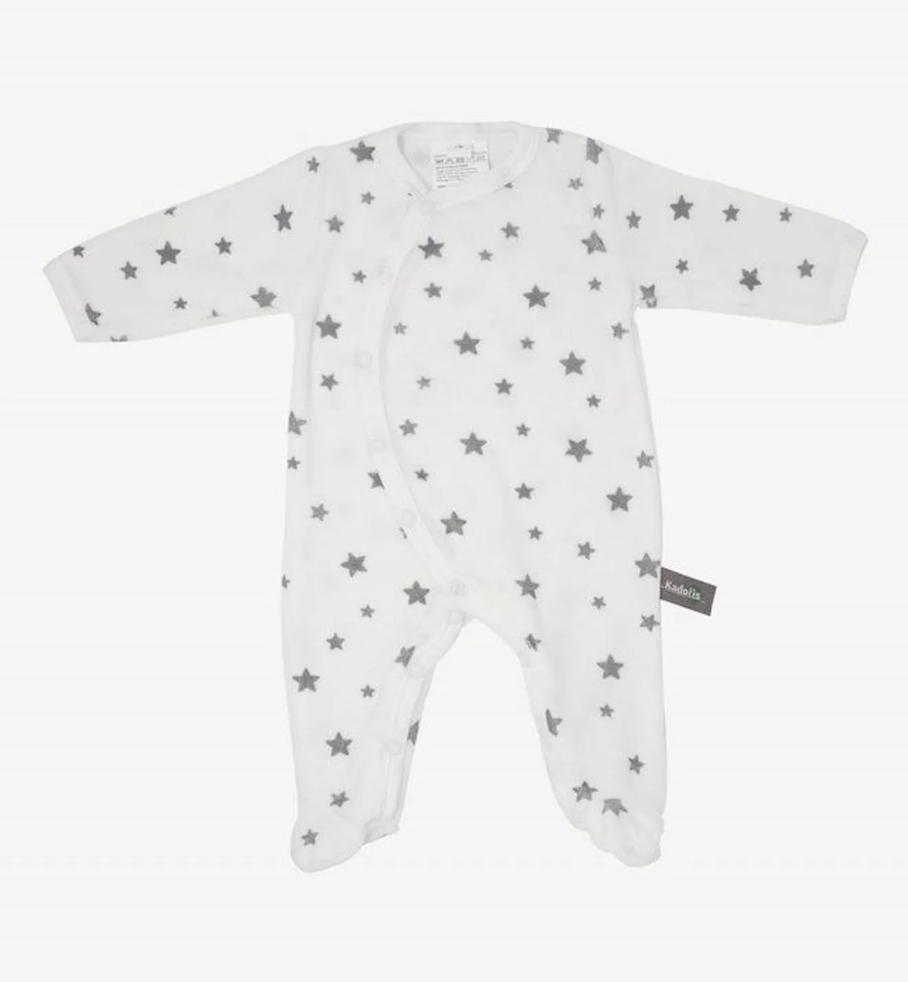 Pyjama bébé en Coton Bio imprimé étoiles rose - Kadolis