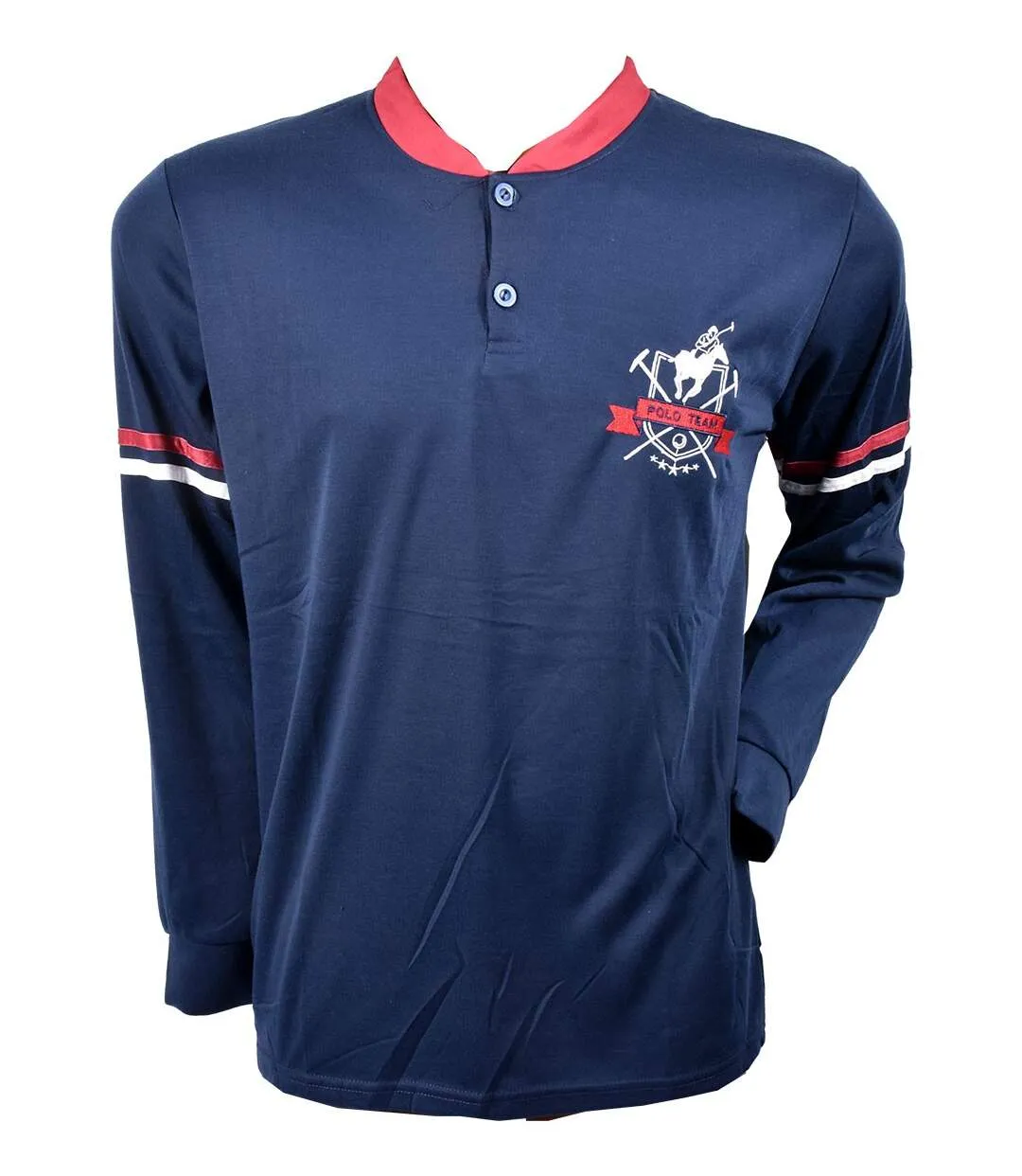 Pyjama Homme Long SWEET SECRET Q2753 POLO TEAM MARINE