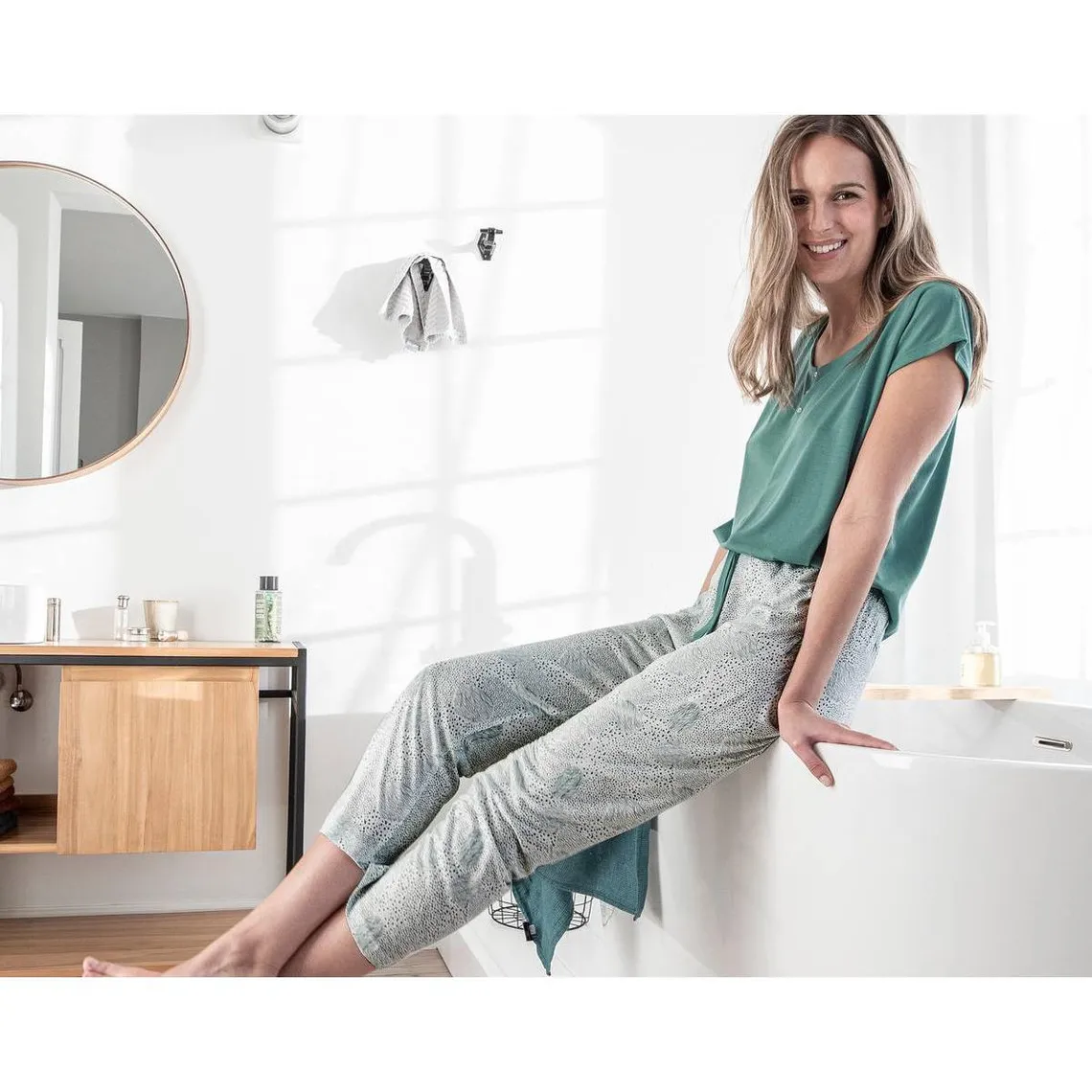 Pyjama  SPIRULINE vert en polyester | 3 Suisses