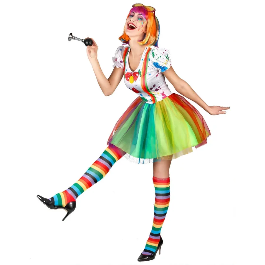 Robe colorée de femme clown