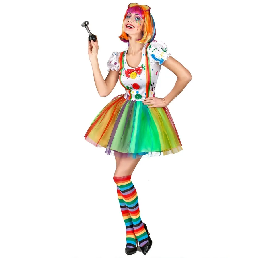 Robe colorée de femme clown