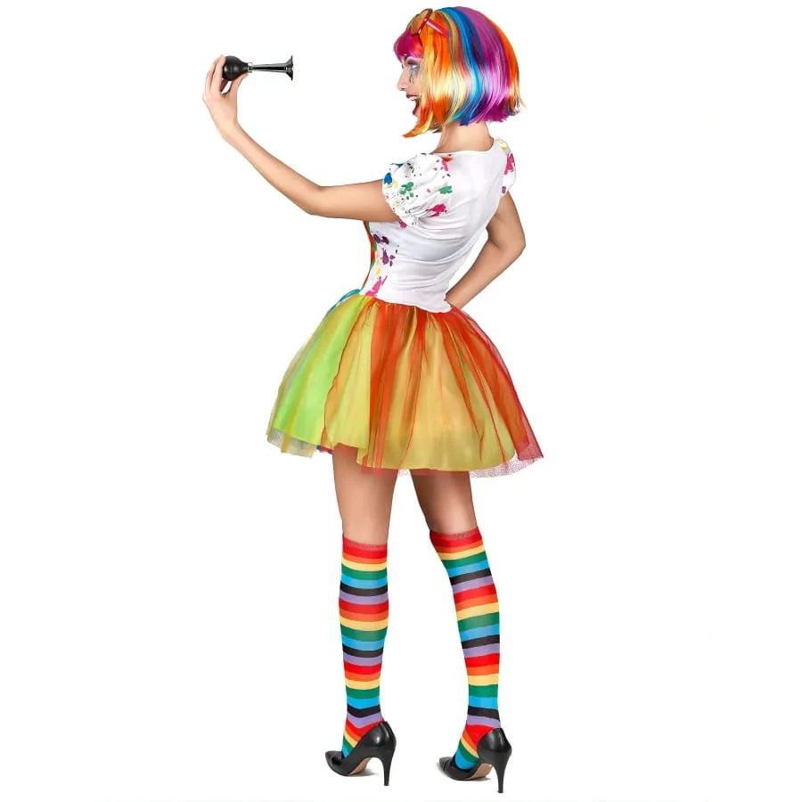 Robe colorée de femme clown