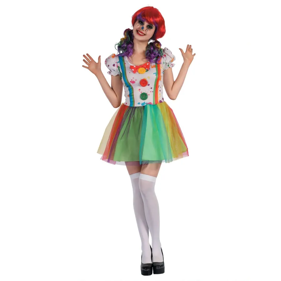 Robe colorée de femme clown