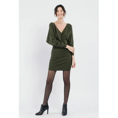 Robe en maille - vert sapin - SWEEWE