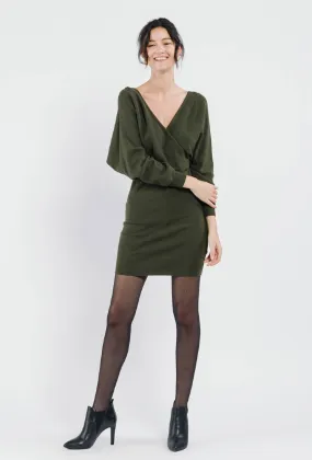 Robe en maille - vert sapin - SWEEWE