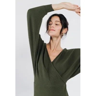 Robe en maille - vert sapin - SWEEWE