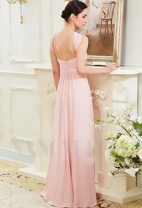 Robe Soiree Rose Poudré | Robe Soirée Rose Long