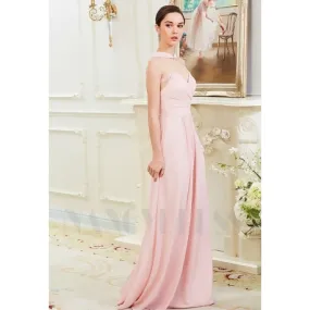 Robe Soiree Rose Poudré | Robe Soirée Rose Long