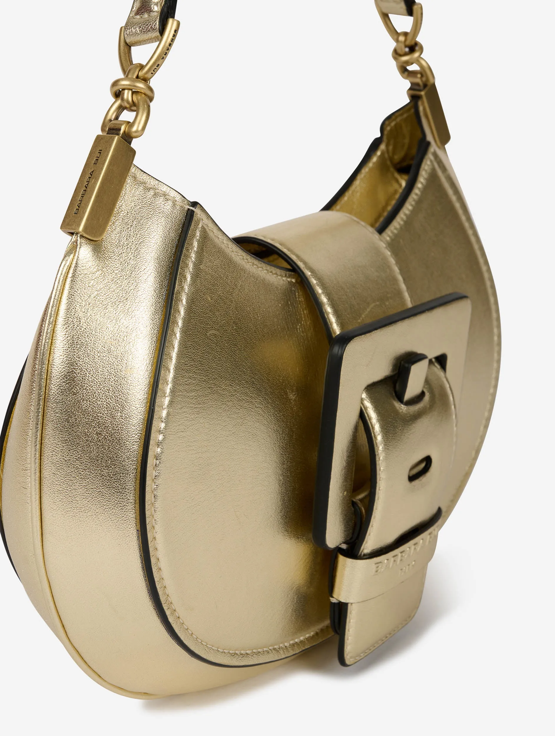 Sac Kiss Me en cuir or