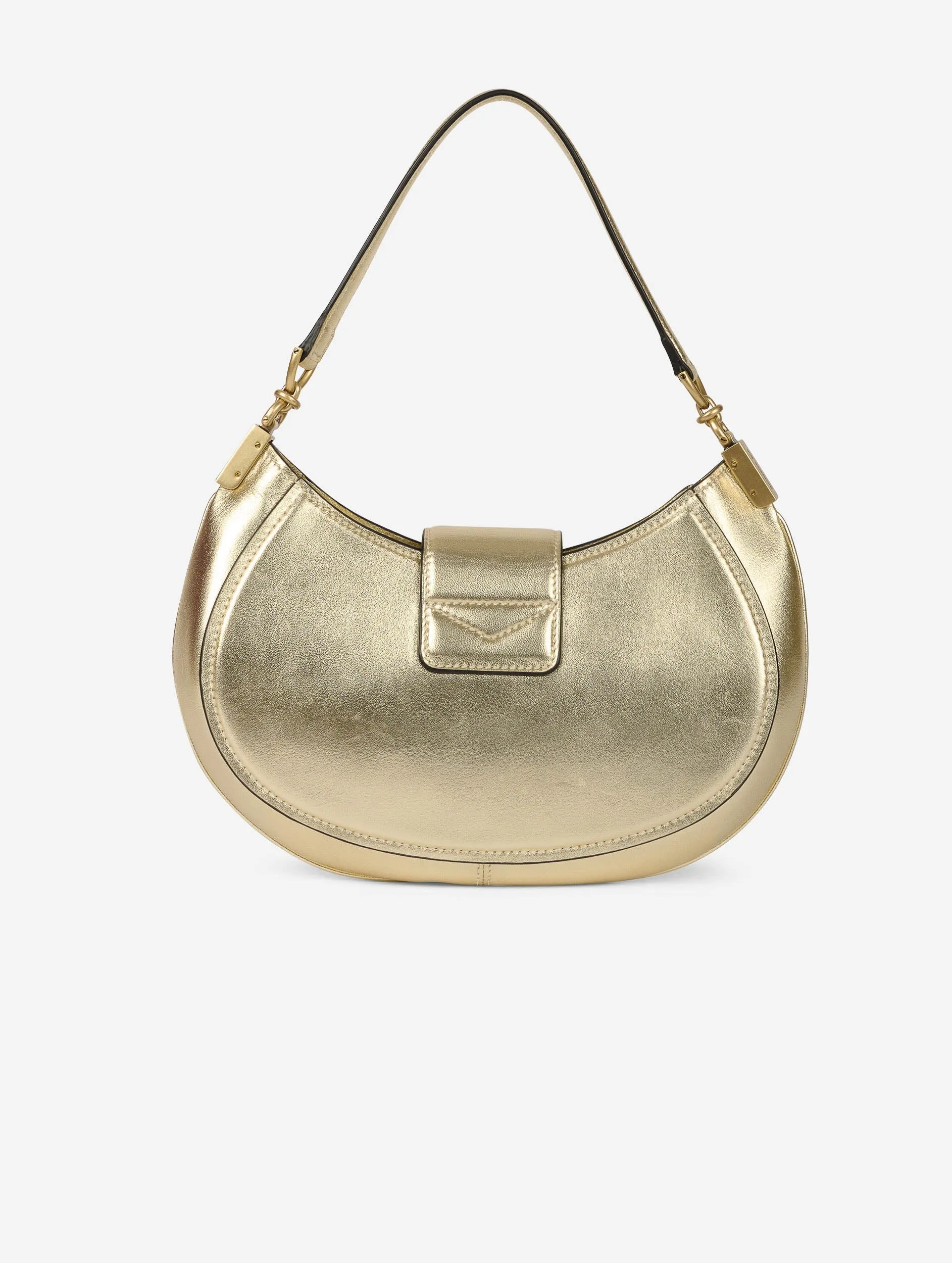 Sac Kiss Me en cuir or