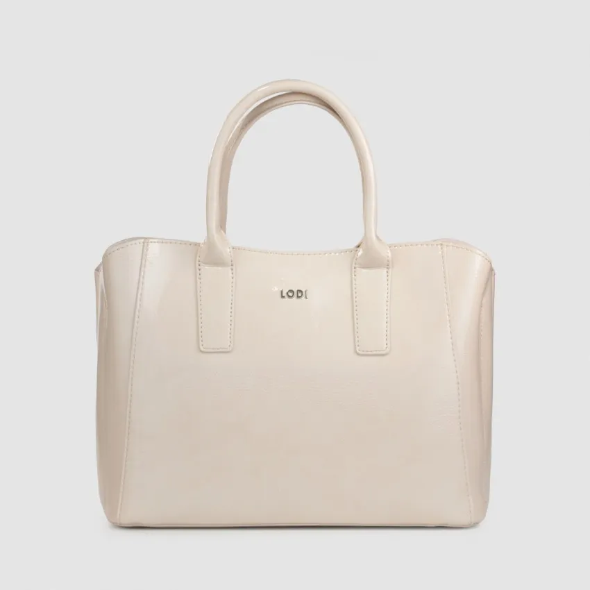 Sac shopping effet cuir beige. I LODI Sacs pour femme online.