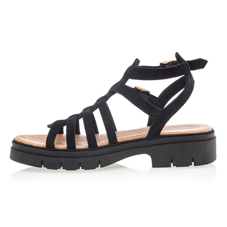 Sandales / nu-pieds Femme Noir Miss Boho : Sandales / Nu-pieds . Besson Chaussures