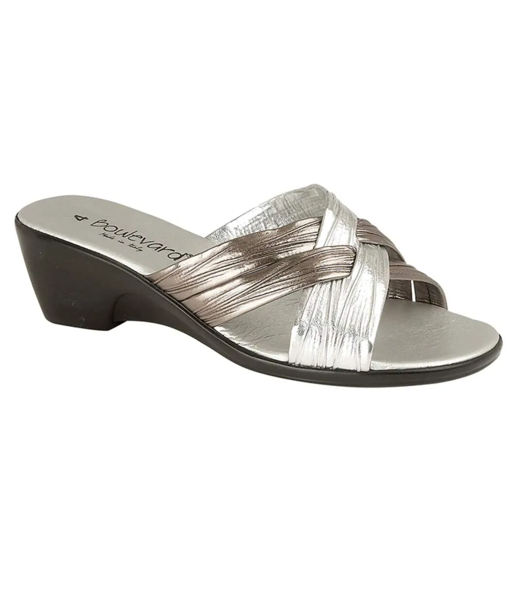 Sandales femme etain/argent Boulevard