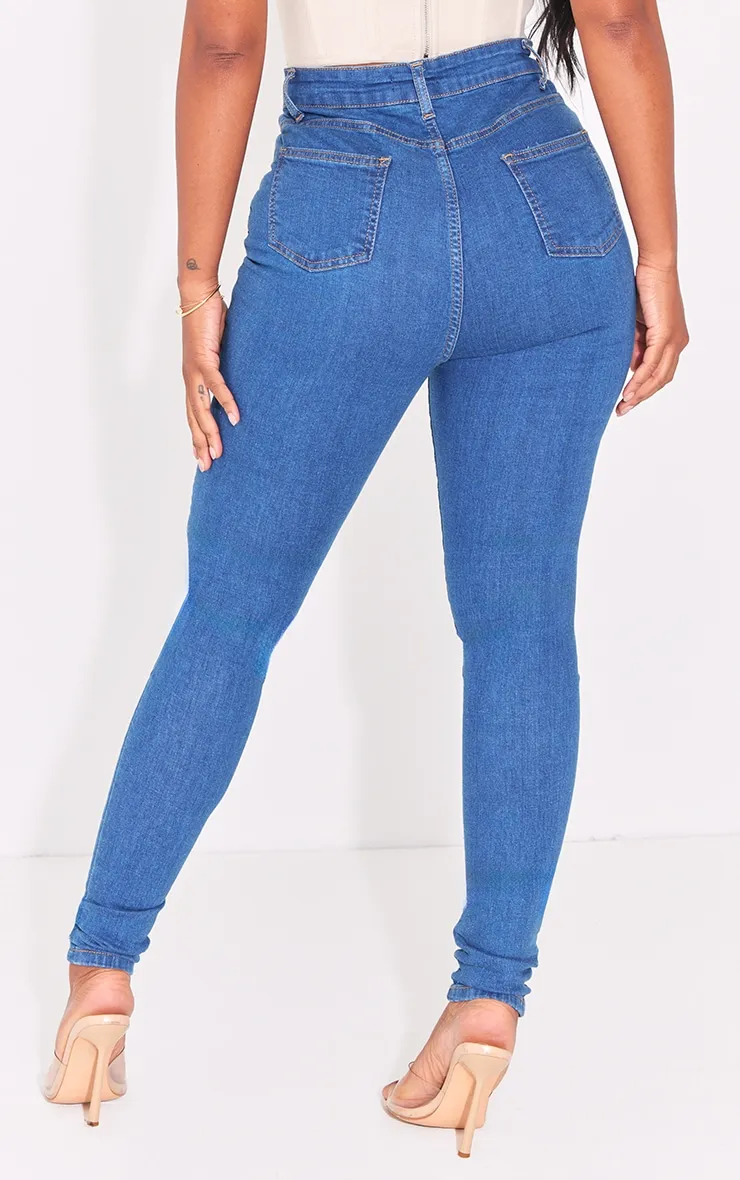 Shape Jean skinny bleu moyennement délavé disco