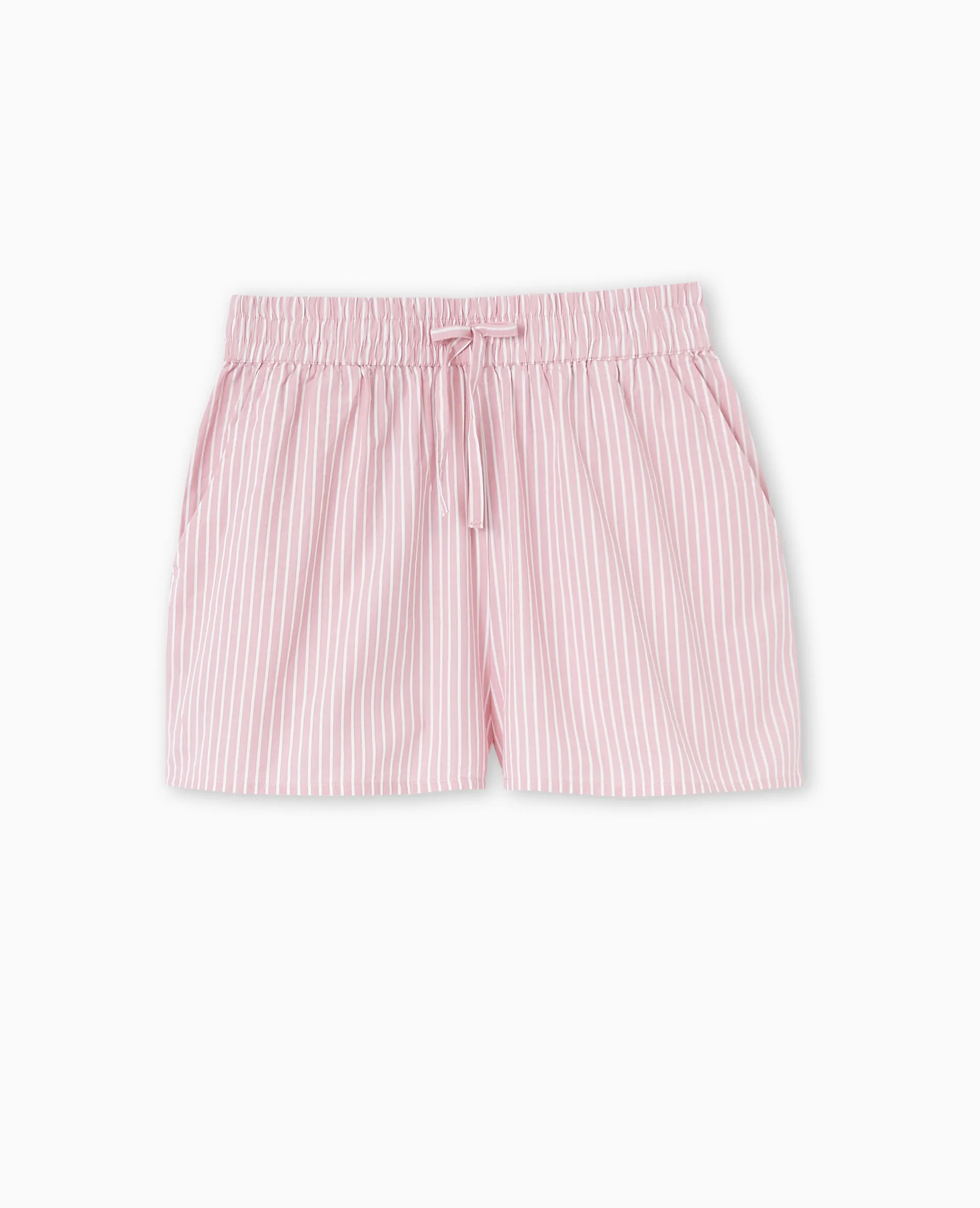 Short rayé façon pyjama d'homme