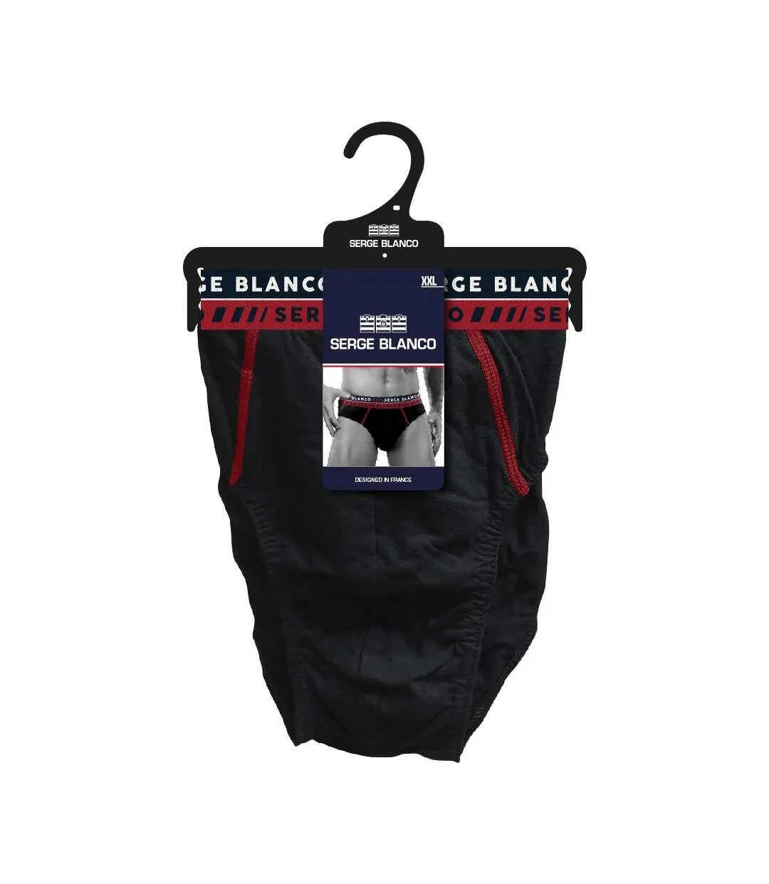 Slips Homme SERGE BLANCO Coton Majoritaire Pack de 8 Slips SBL CLA