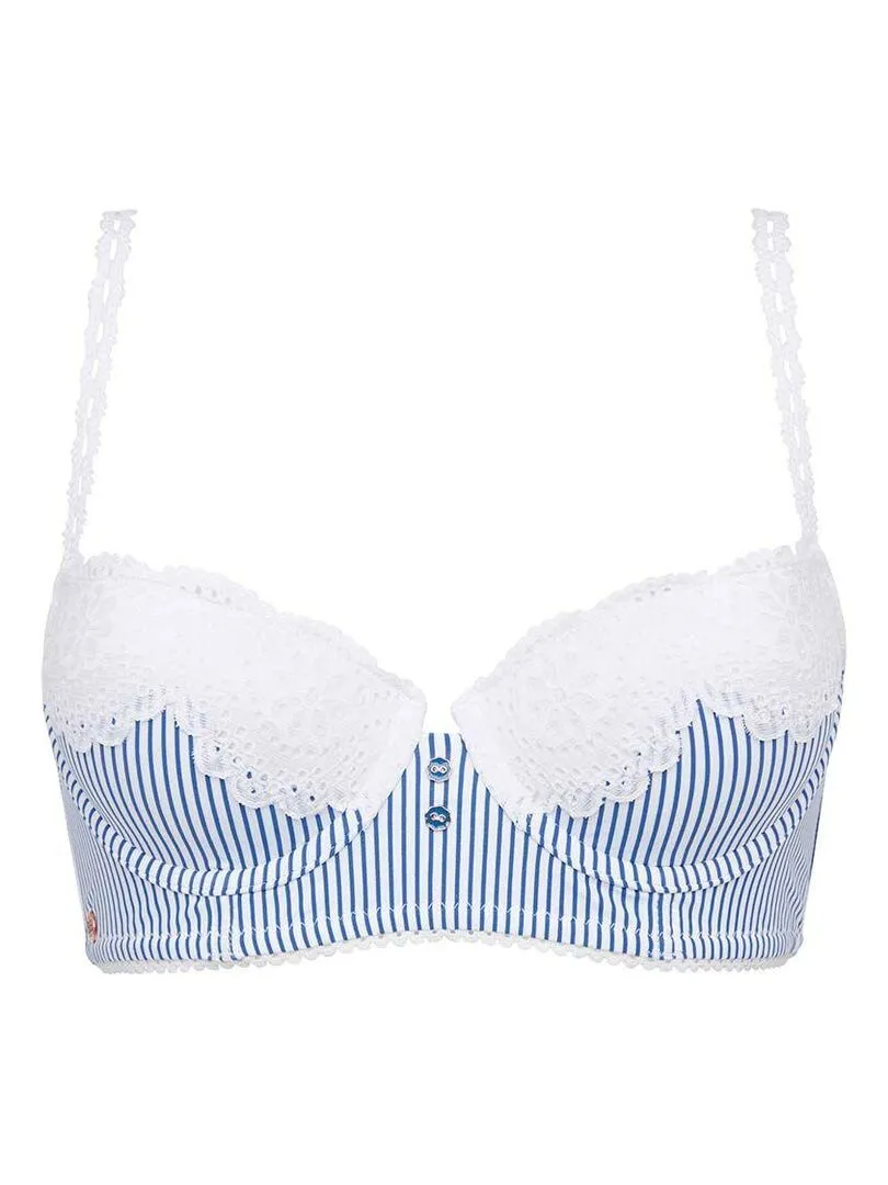 Soutien-gorge ampliforme coque moulée FANTAISIE - Brigitte Bardot Lingerie - Bleu