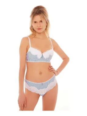 Soutien-gorge ampliforme coque moulée FANTAISIE - Brigitte Bardot Lingerie - Bleu