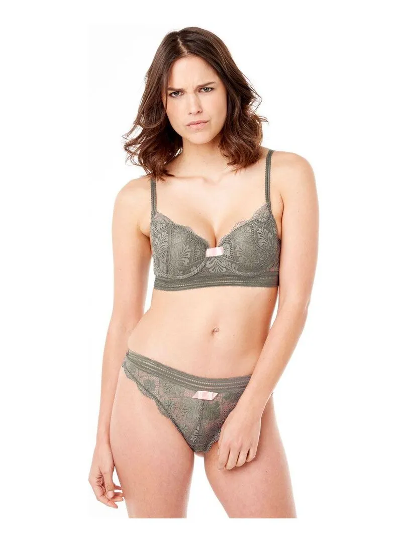 Soutien-gorge ampliforme coque moulée LOVE POWER - Pomm'Poire - Gris