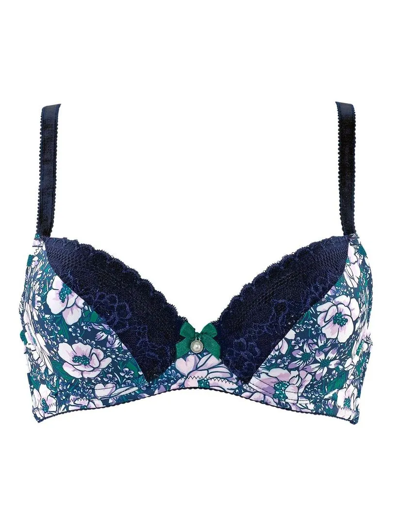 Soutien-gorge ampliforme coque moulée PAS DE DEUX - Pomm'Poire - Bleu