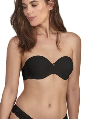 Soutien-gorge bandeau armaturé préformé Alicia - Noir