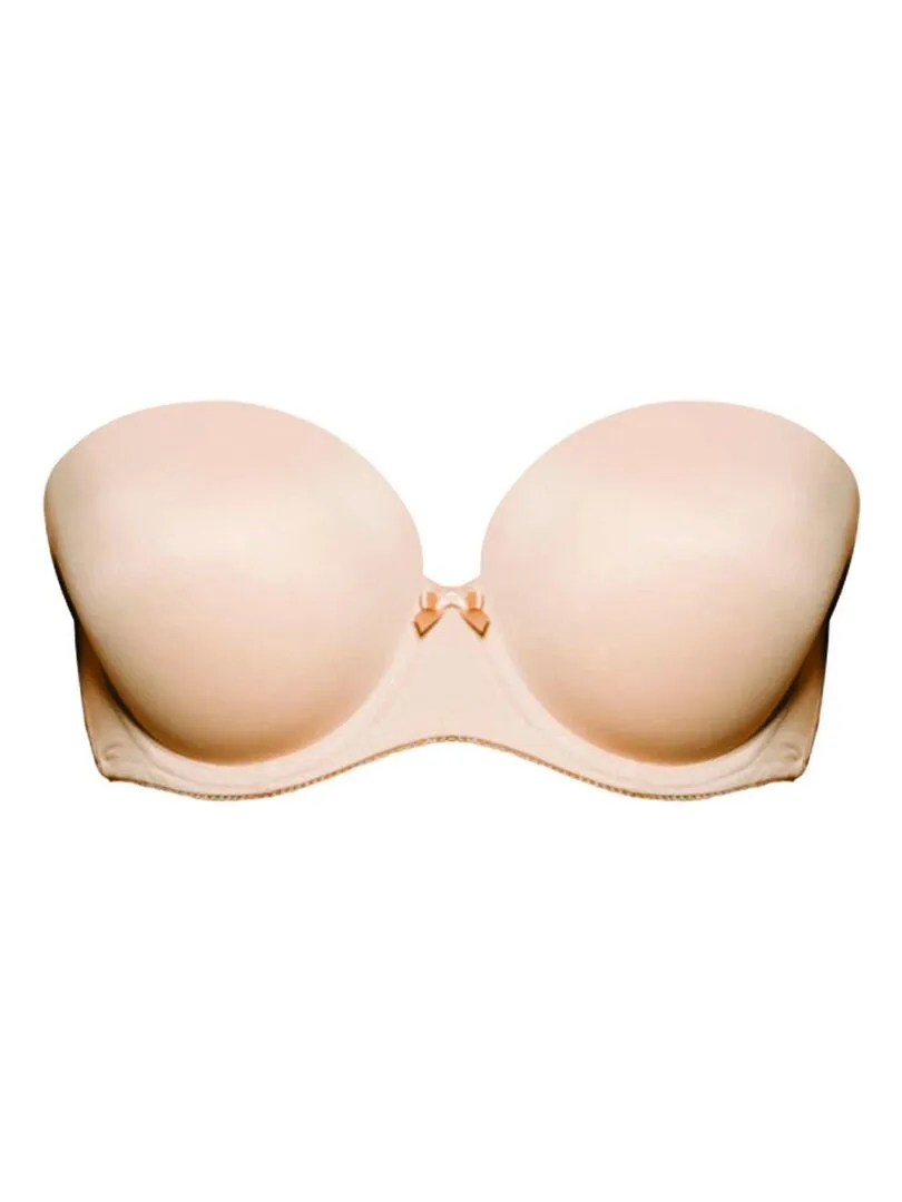 Soutien-gorge bandeau coqué Deco multi positions - Beige