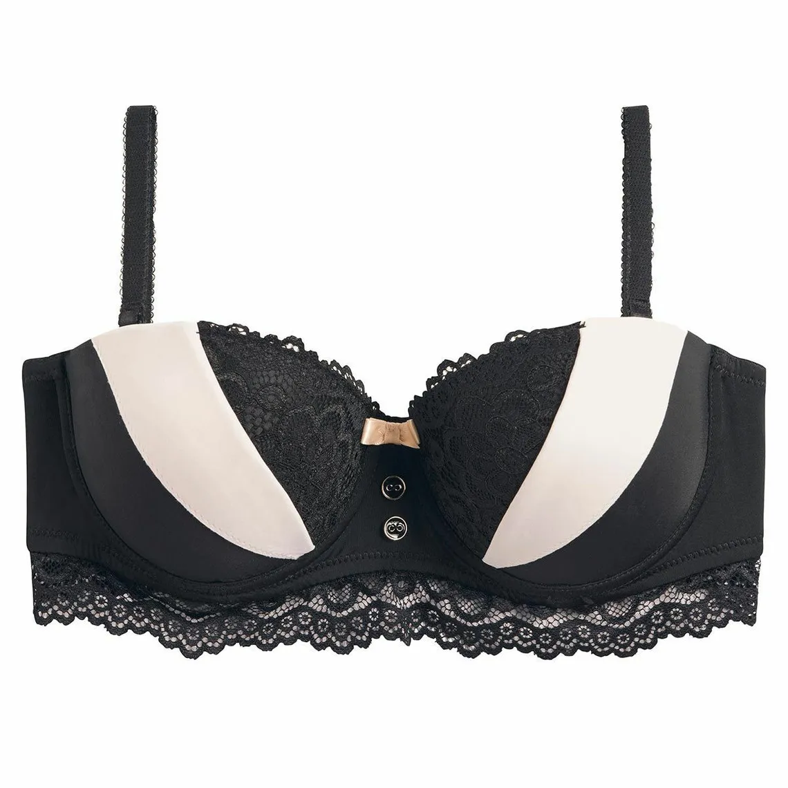 Soutien-gorge bandeau POMM'POIRE - Noir | 3 Suisses