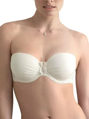 Soutien-gorge bandeau push-up Agnella - Ecru