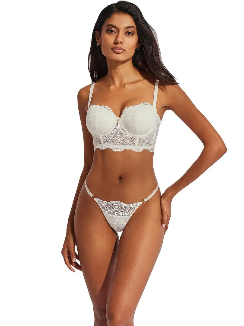 Soutien-gorge bustier balconnet Matilda mariage - Ecru