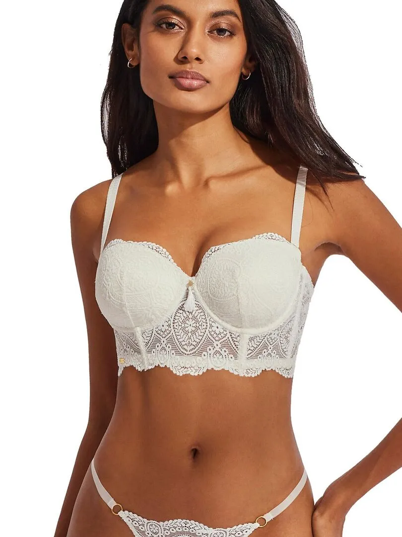 Soutien-gorge bustier balconnet Matilda mariage - Ecru