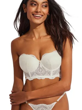 Soutien-gorge bustier balconnet Matilda mariage - Ecru