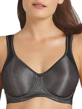 Soutien-gorge de sport préformé avec armatures Momentum - Noir