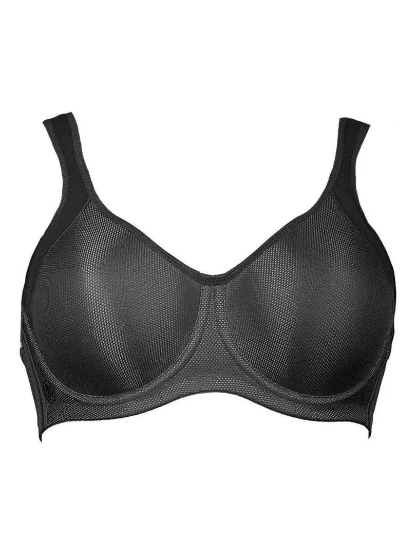 Soutien-gorge de sport préformé avec armatures Momentum - Noir