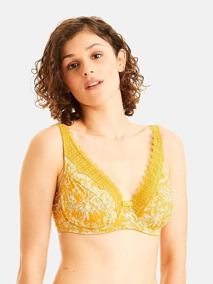 Soutien-gorge grand maintien PAMOISON - Pomm'Poire - Jaune