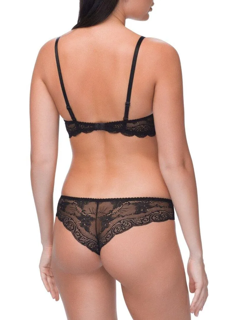 Soutien-gorge push-up ampliforme en dentelle Snezhana - Noir