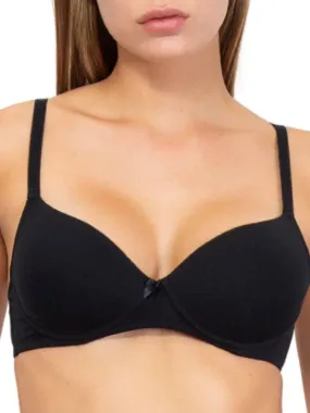 Soutien-gorge push up progressif en coton bio True - Noir