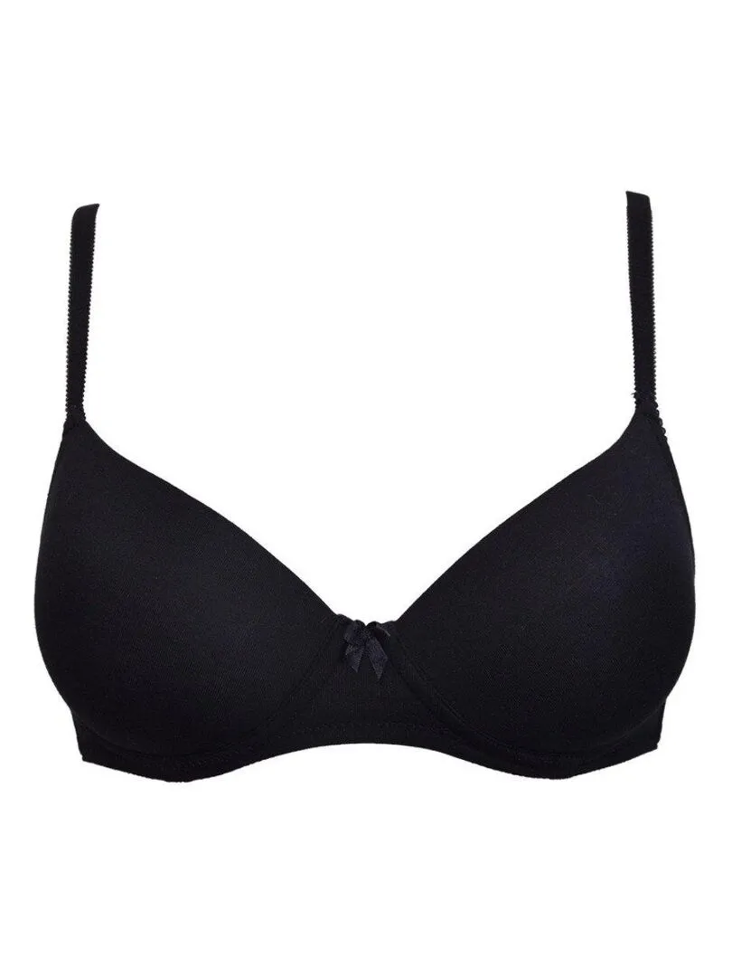 Soutien-gorge push up progressif en coton bio True - Noir