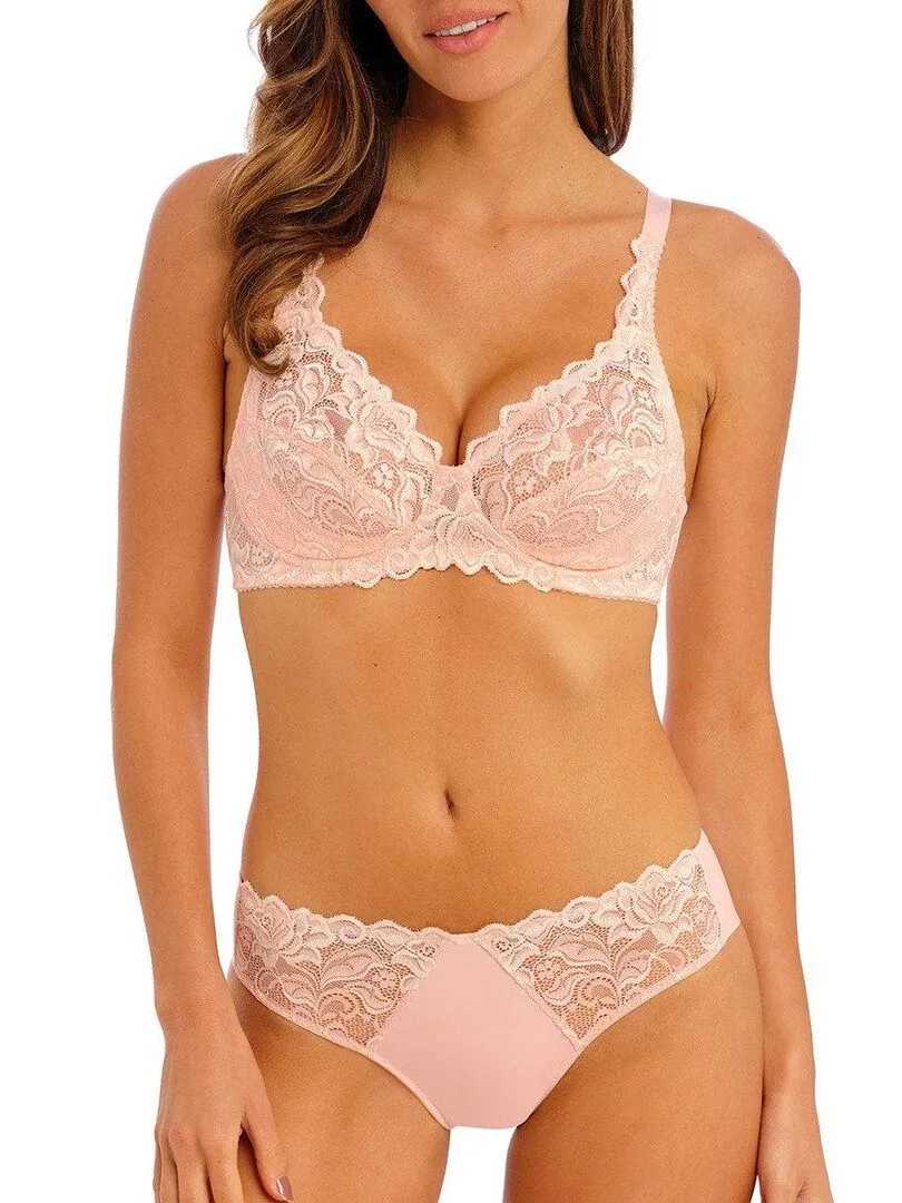 Soutien-gorge sans armatures en dentelle Eglantine - Rose