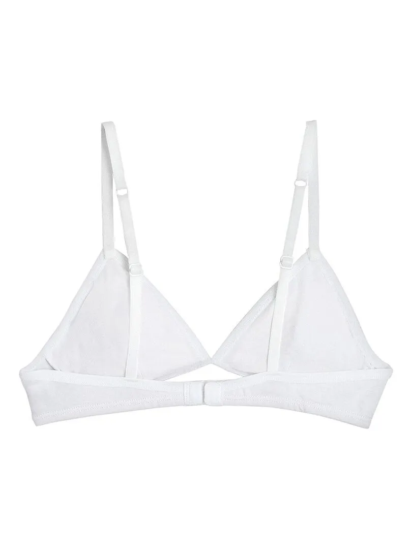 Soutien-gorge souple avec mousse amovible Pépita - Blanc