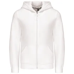 Sweat à capuche zip intégral - enfant - Ados - K455 - blanc 