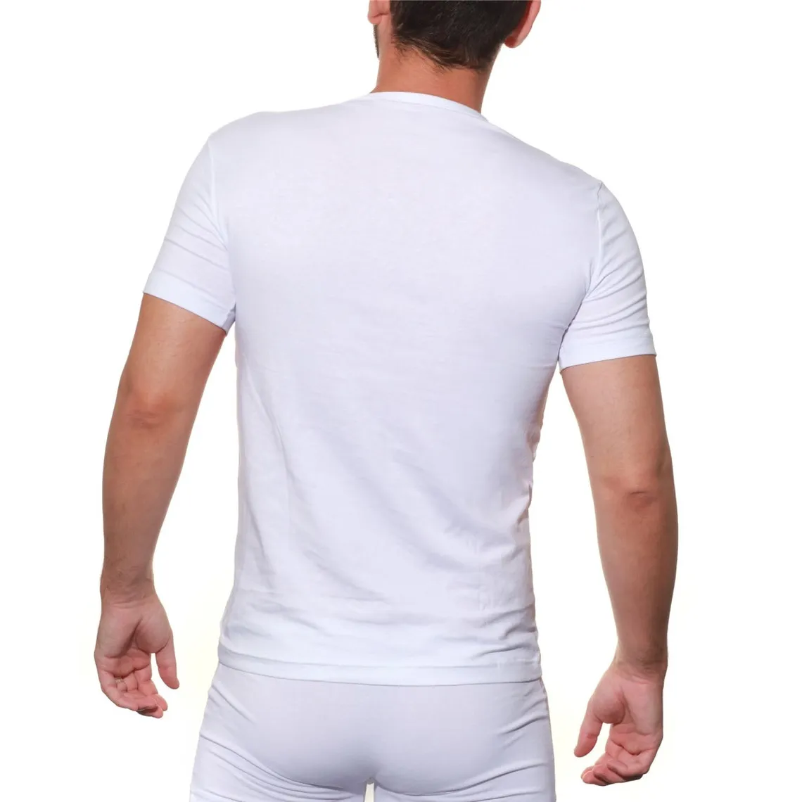 T-shirt à manches courtes blanc en coton pour homme Jolidon - T-shirt / Polo Homme sur MenCorner