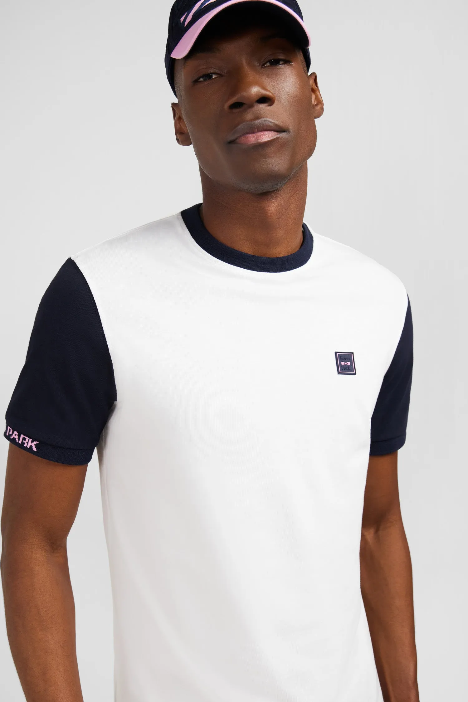 T-shirt blanc colorblock