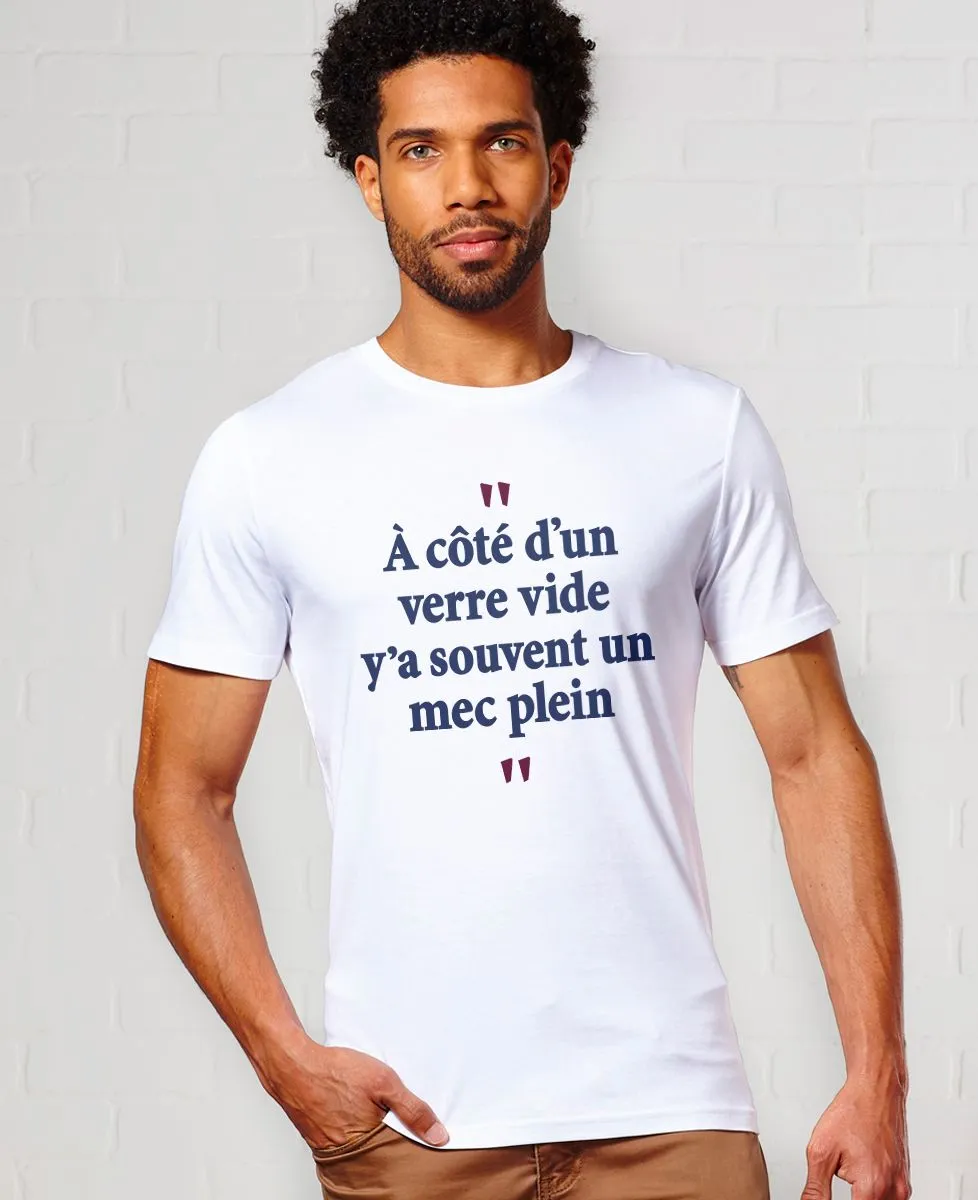 T-Shirt homme A côté d'un verre vide