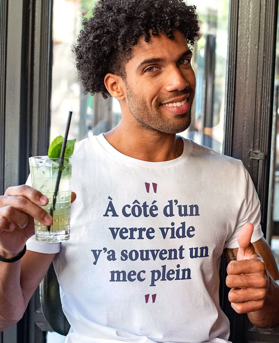 T-Shirt homme A côté d'un verre vide