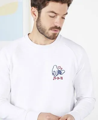 T-Shirt homme Date de naissance brodé personnalisée