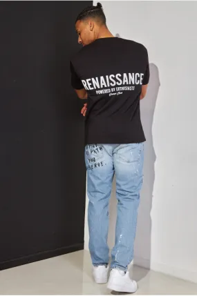 T-shirt noir renaissance