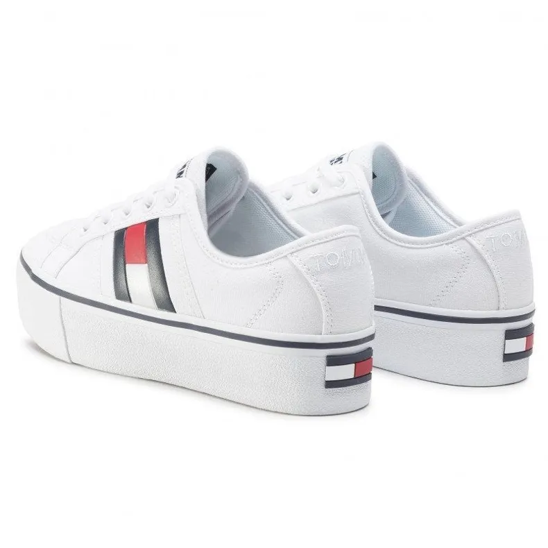 Tommy Hilfiger Baskets Tommy Jeans à plateforme avec drapeau EN0EN00944-YBR blanche