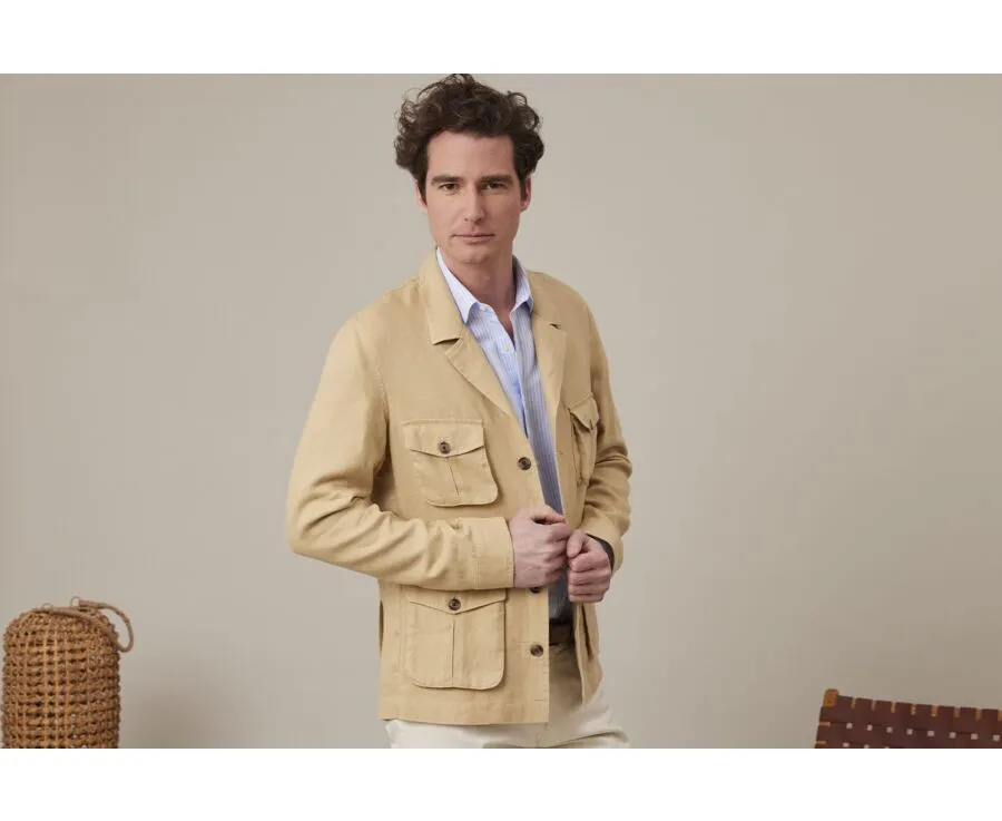 Veste saharienne homme Beige Jalbert