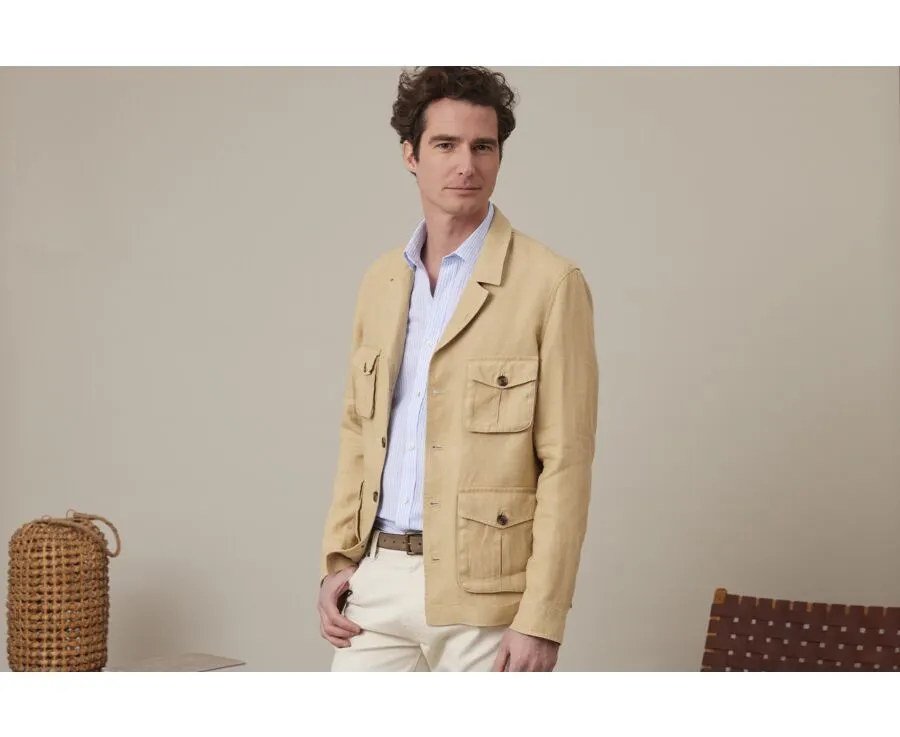 Veste saharienne homme Beige Jalbert